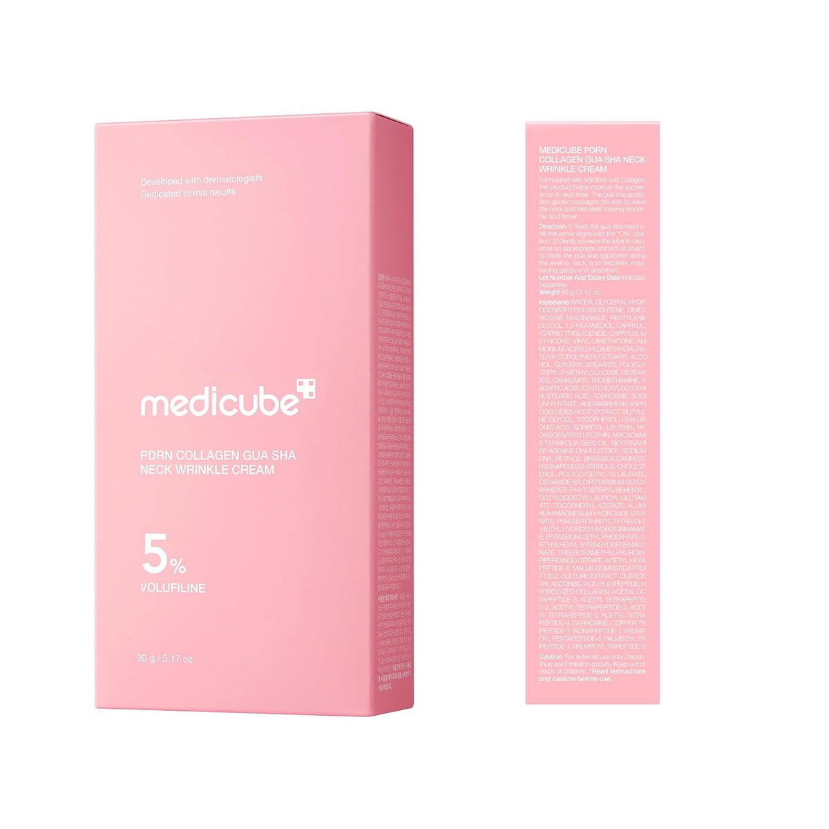 Medicube Crema PDRN con Volufiline 5% + Gua Sha | Reafirma y Define Cuello y Mandíbula