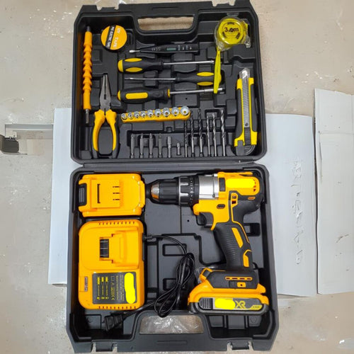 Taladro Inalámbrico 2 POTENTES BATERÍAS Y 47 ACCESORIOS DE REGALO