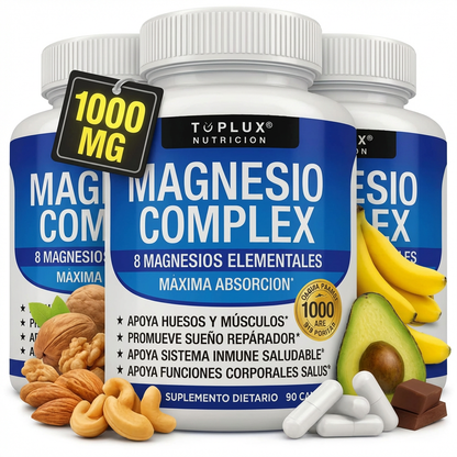 Complejo de Magnesio 8 en 1 para Más Energía y Mejor Descanso | Elige 1, 2 o 3 Unidades y Ahorra Más